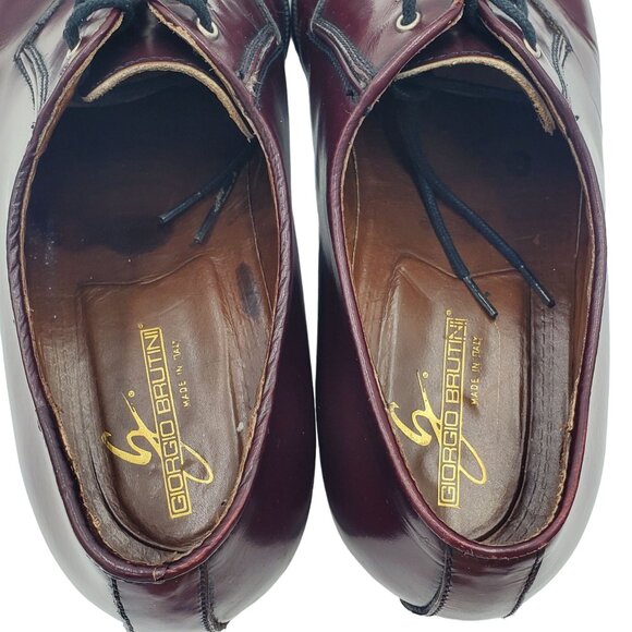 Italy Giorgio Brutini Men\'s size 8 Burgundy Leather oxford dress shoes main image 7
